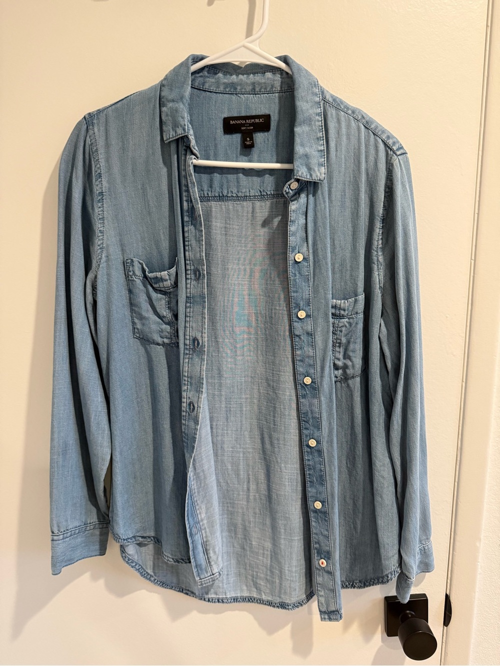 Banana Republic Light Blue Denim Button-Down Shirt